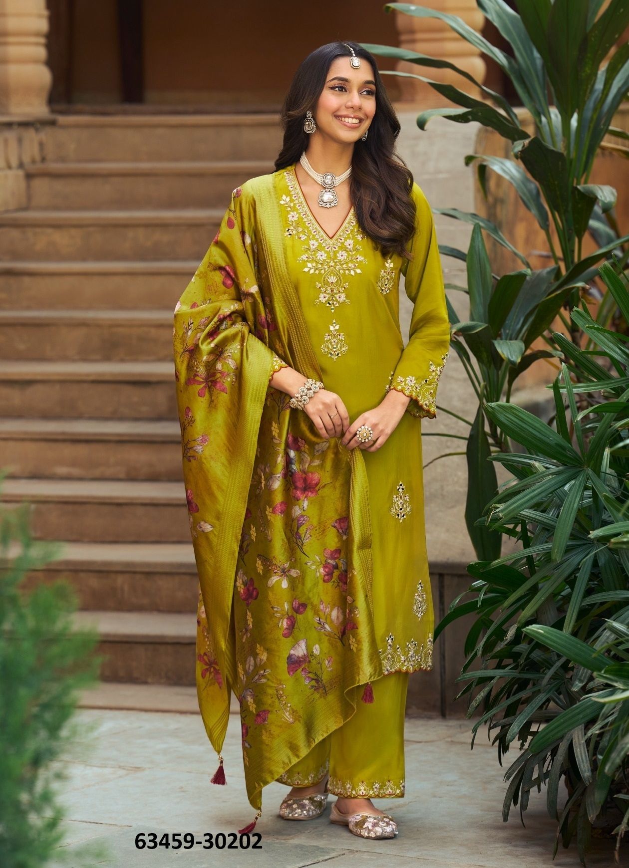 PAHAL - Catalog # 63459 (Set of 4 Readymade Salwar Suits) by Lily & Lali