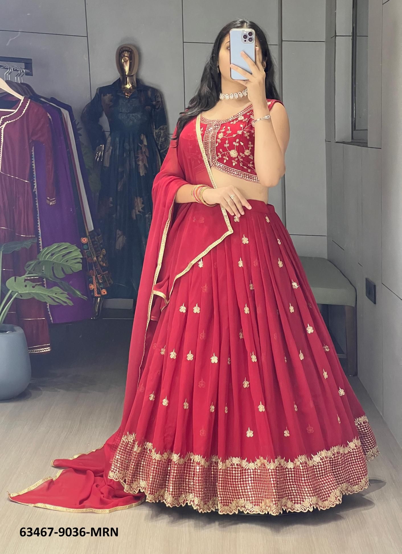SERIES 9036 - Catalog # 63467 (Set of 2 Readymade Lehengas) by Raw Lemon SERIES 9036 - Catalog # 63467 (Set of 2 Readymade Lehengas) by Raw Lemon