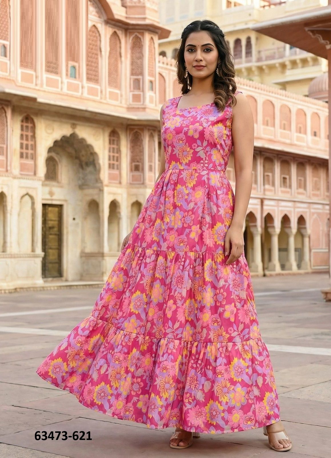 FLORAL ANARKALIS - Catalog # 63473 (Set of 6 Readymade Women's Kurtis / Tops) by Blue Hills FLORAL ANARKALIS - Catalog # 63473 (Set of 6 Readymade Women's Kurtis / Tops) by Blue Hills