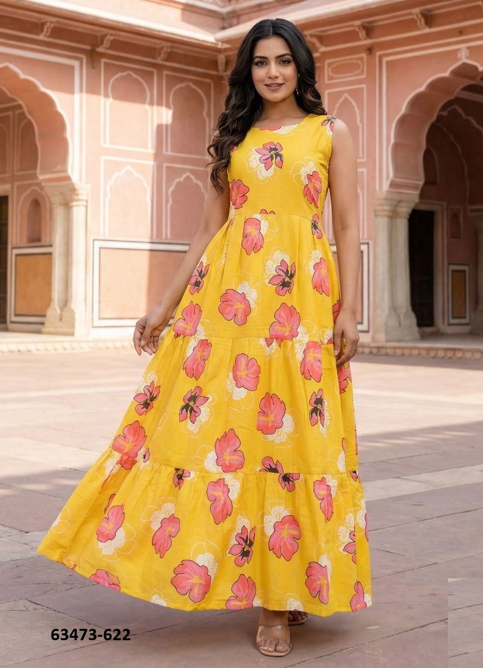 FLORAL ANARKALIS - Catalog # 63473 (Set of 6 Readymade Women's Kurtis / Tops) by Blue Hills FLORAL ANARKALIS - Catalog # 63473 (Set of 6 Readymade Women's Kurtis / Tops) by Blue Hills