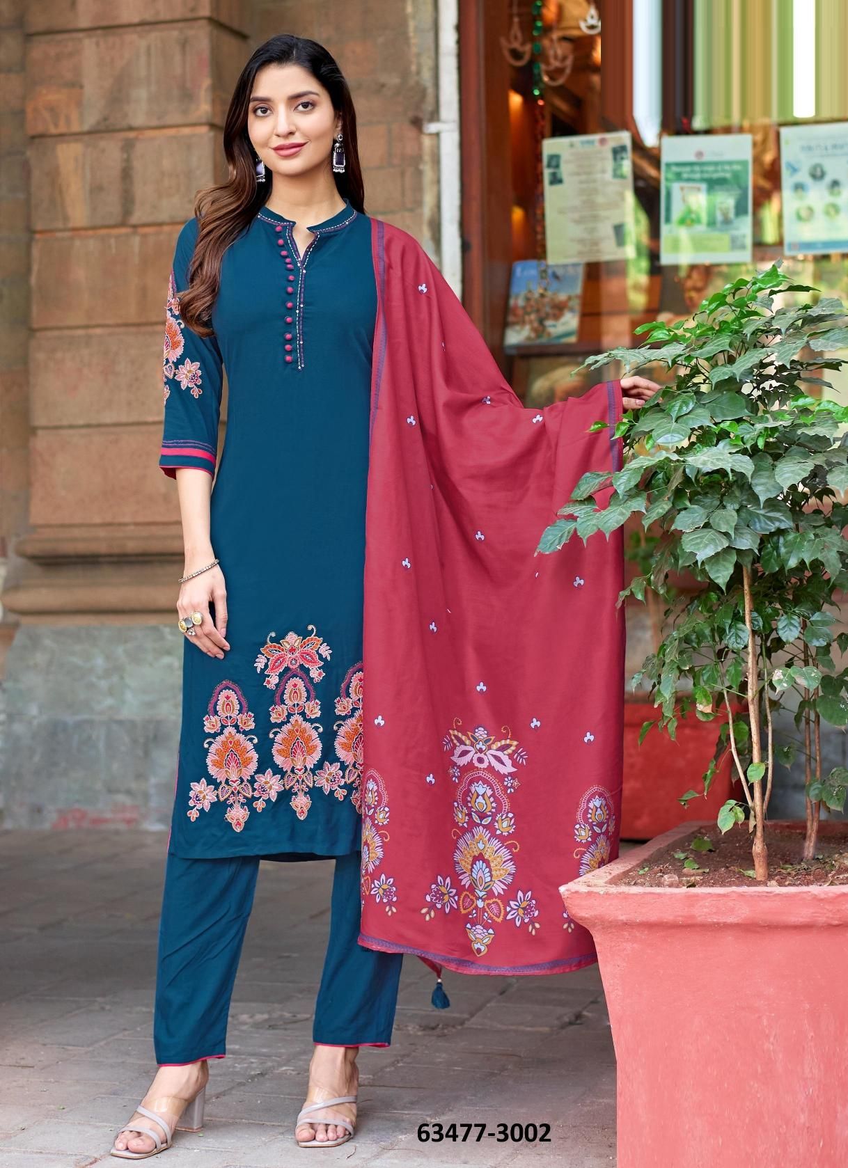 KALAMAY - Catalog # 63477 (Set of 6 Readymade Salwar Suits) by Mittoo KALAMAY - Catalog # 63477 (Set of 6 Readymade Salwar Suits) by Mittoo