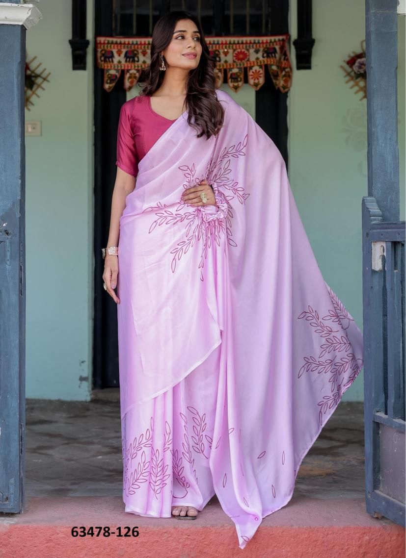 SATIN GEORGETTE 121 - Catalog # 63478 (Set of 26 Sarees) by Semad Styles