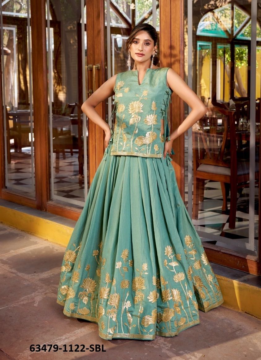 SERIES 1122 - Catalog # 63479 (Set of 2 Readymade Lehengas) by Raw Lemon SERIES 1122 - Catalog # 63479 (Set of 2 Readymade Lehengas) by Raw Lemon