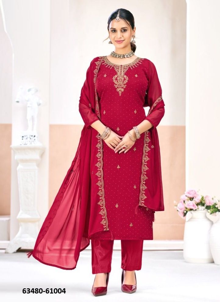 GULMA - Catalog # 63480 (Set of 12 Readymade Salwar Suits) by Amdavadi Fashion