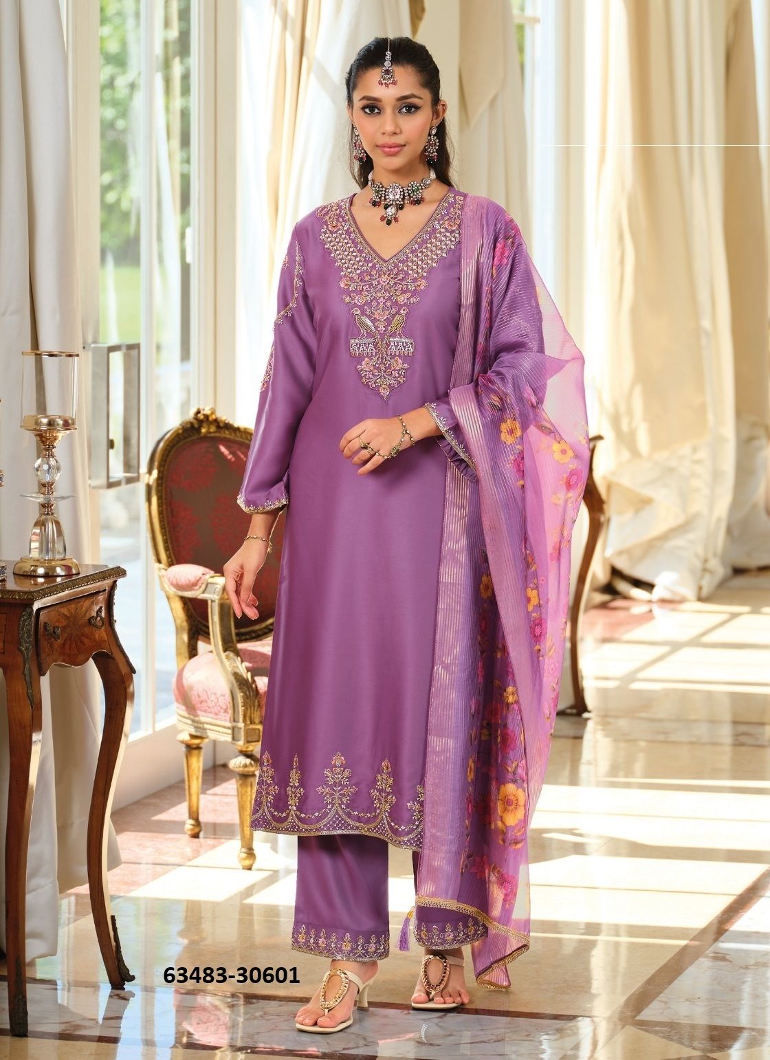 JENNIFER - Catalog # 63483 (Set of 4 Readymade Salwar Suits) by Lily & Lali JENNIFER - Catalog # 63483 (Set of 4 Readymade Salwar Suits) by Lily & Lali