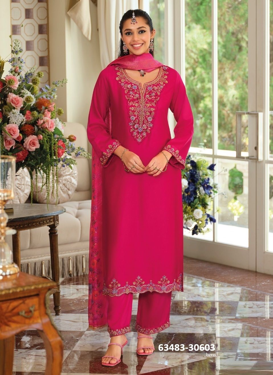 JENNIFER - Catalog # 63483 (Set of 4 Readymade Salwar Suits) by Lily & Lali JENNIFER - Catalog # 63483 (Set of 4 Readymade Salwar Suits) by Lily & Lali