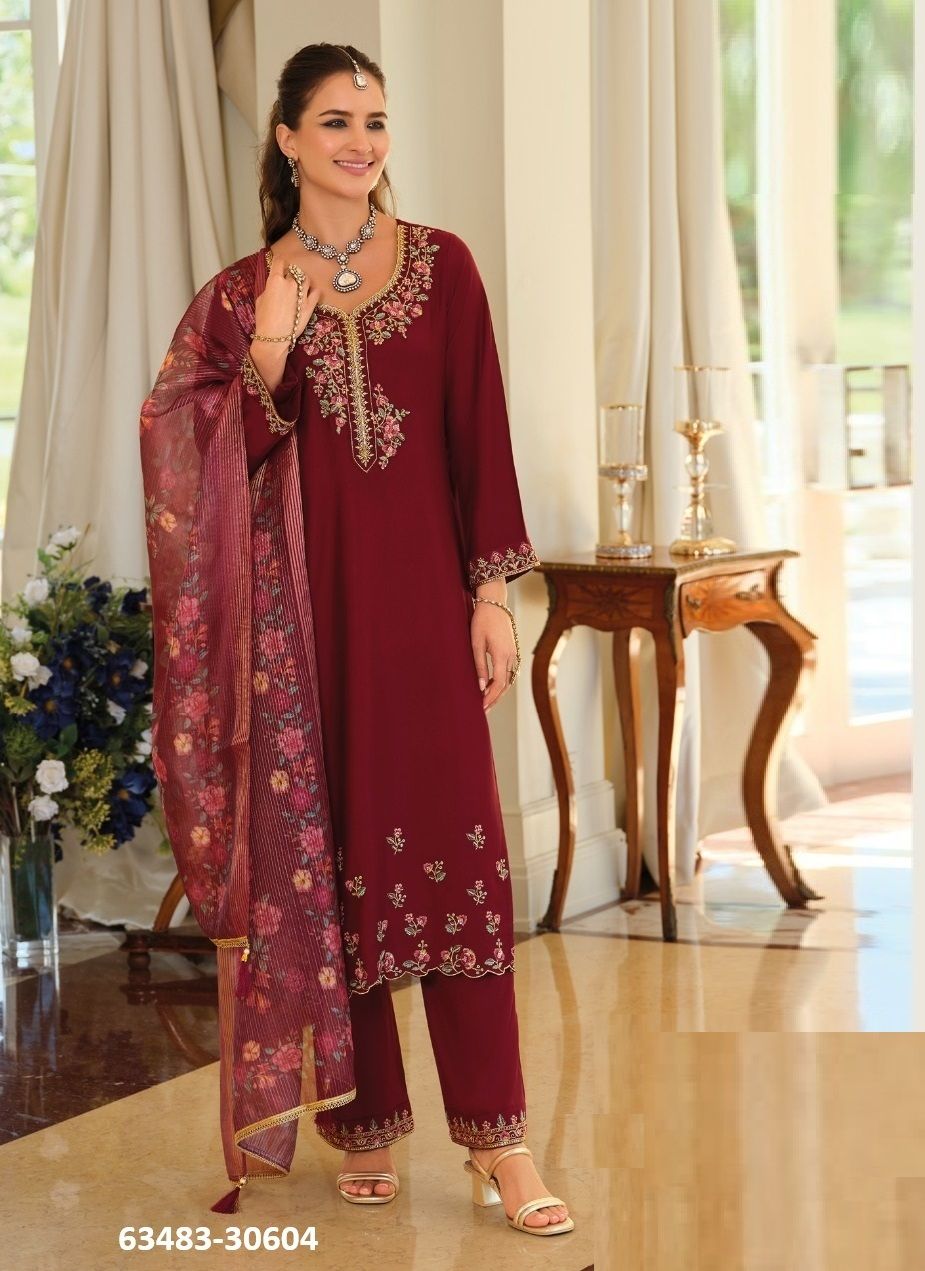 JENNIFER - Catalog # 63483 (Set of 4 Readymade Salwar Suits) by Lily & Lali JENNIFER - Catalog # 63483 (Set of 4 Readymade Salwar Suits) by Lily & Lali