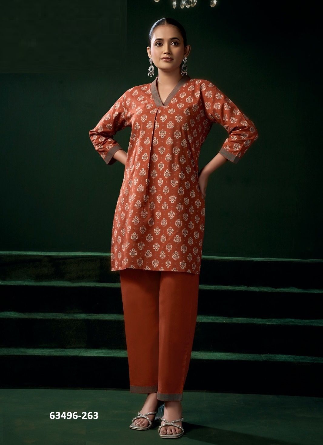 RANGAT - Catalog # 63496 (Set of 6 Tops With Bottoms) by Meher