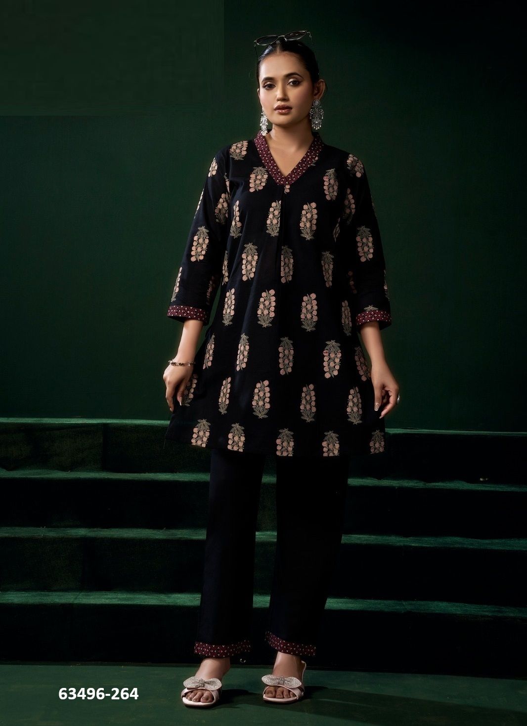 RANGAT - Catalog # 63496 (Set of 6 Tops With Bottoms) by Meher