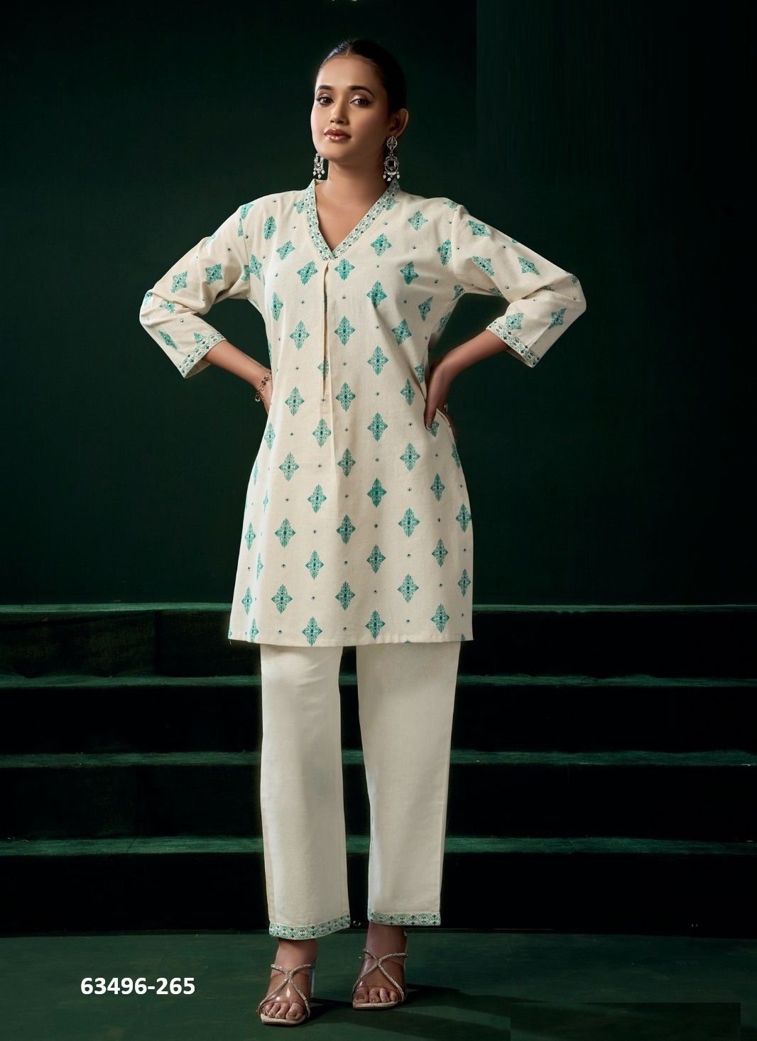 RANGAT - Catalog # 63496 (Set of 6 Tops With Bottoms) by Meher