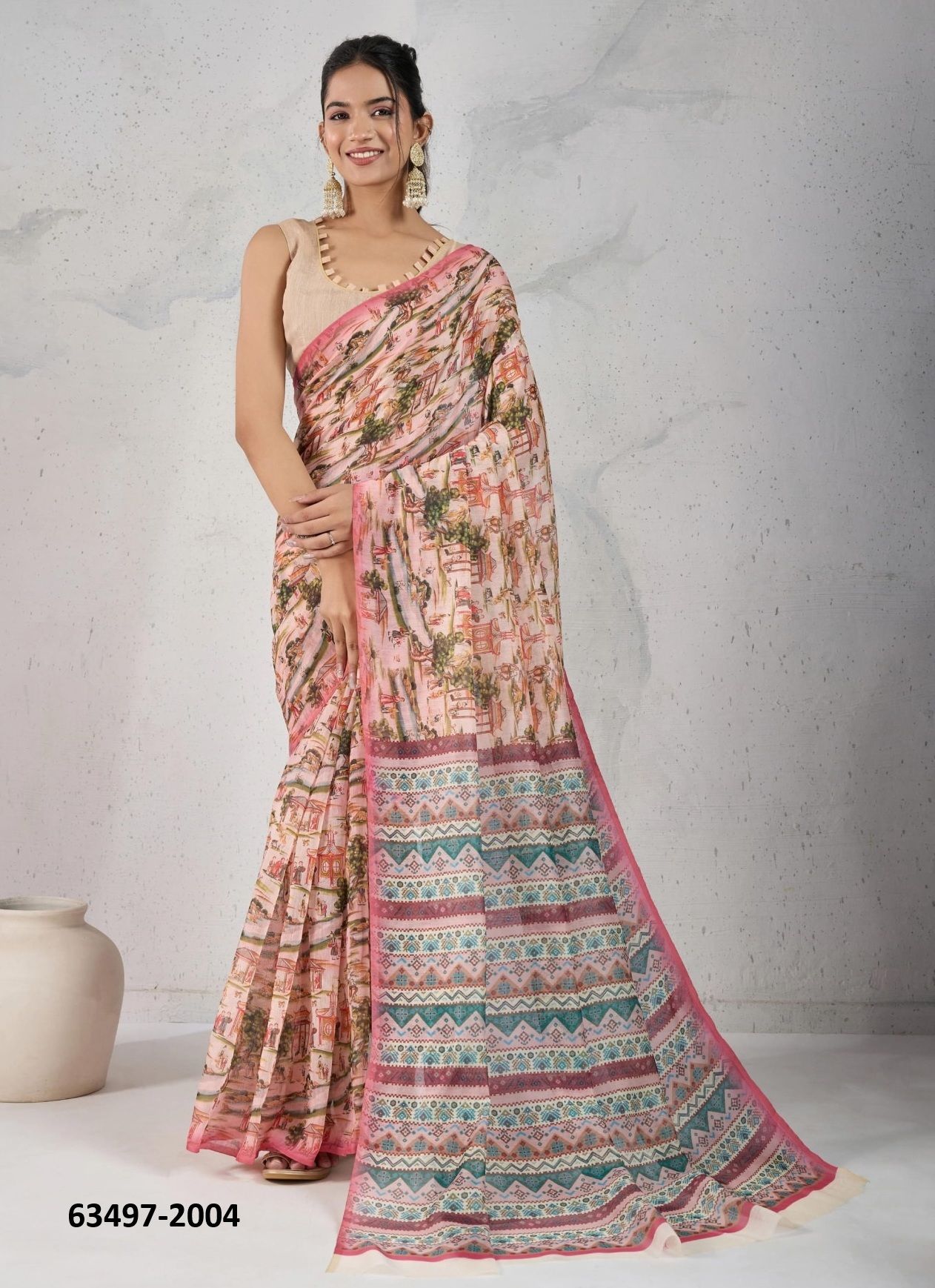 RADHA 2 - Catalog # 63497 (Set of 9 Sarees) by Desi Muse