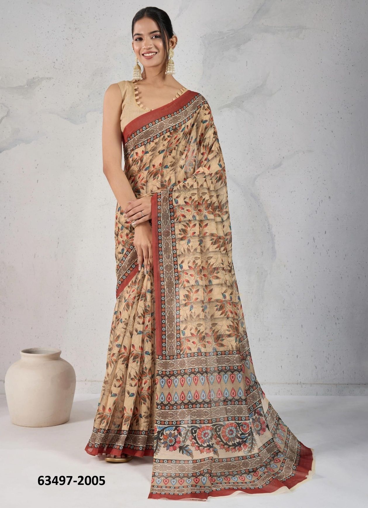 RADHA 2 - Catalog # 63497 (Set of 9 Sarees) by Desi Muse