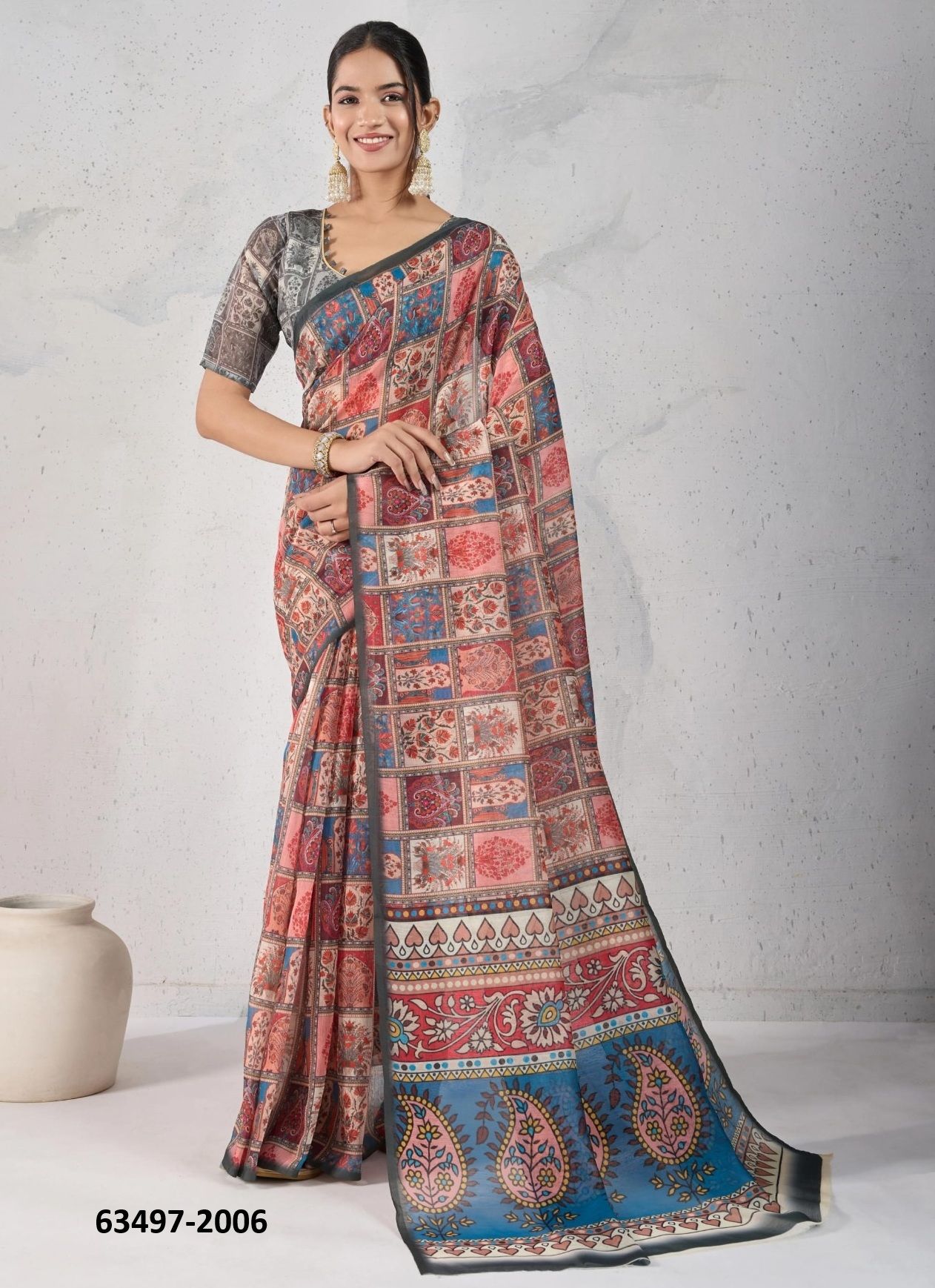 RADHA 2 - Catalog # 63497 (Set of 9 Sarees) by Desi Muse