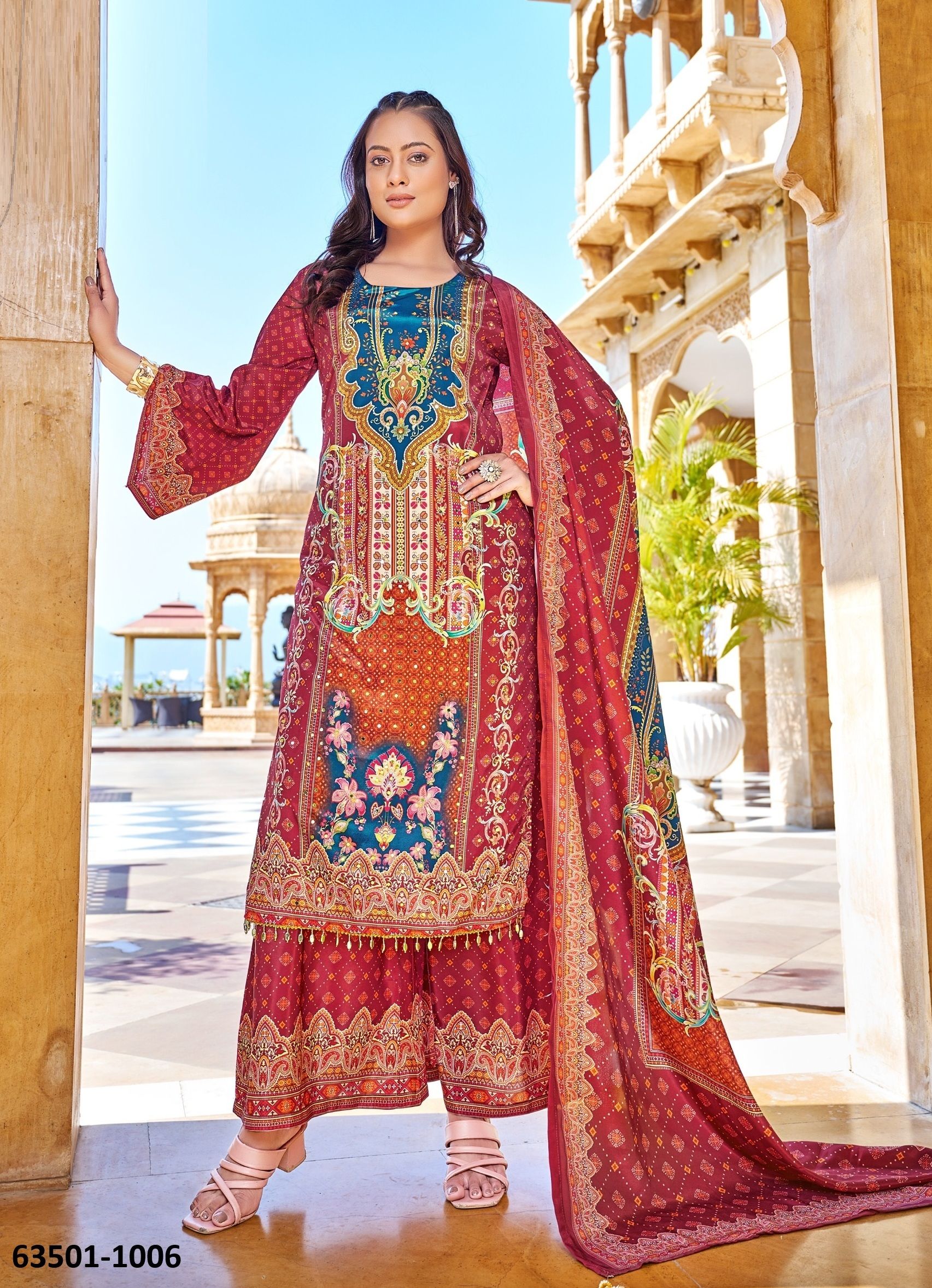 MARINA - Catalog # 63501 (Set of 6 Readymade Salwar Suits) by Desi Muse MARINA - Catalog # 63501 (Set of 6 Readymade Salwar Suits) by Desi Muse