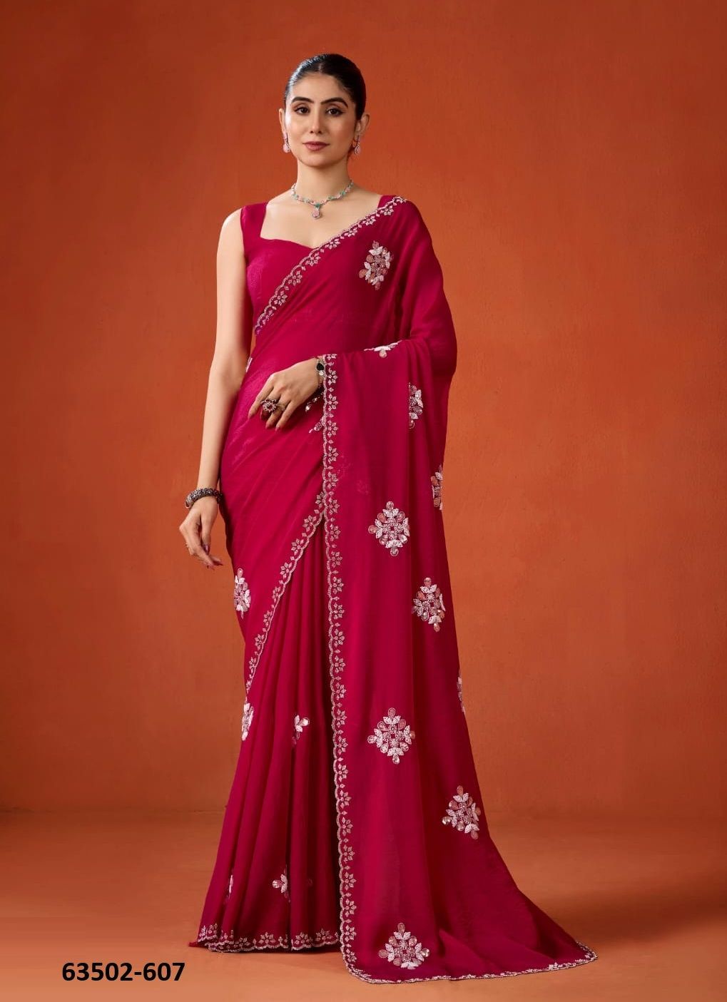 SERIES 607 - Catalog # 63502 (Set of 7 Sarees) by Durga Fashion SERIES 607 - Catalog # 63502 (Set of 7 Sarees) by Durga Fashion