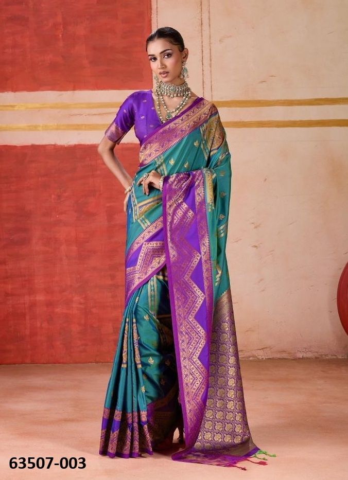 POCHAMPALLY SILK - Catalog # 63507 (Set of 6 Sarees) by Rajtex Fabrics POCHAMPALLY SILK - Catalog # 63507 (Set of 6 Sarees) by Rajtex Fabrics