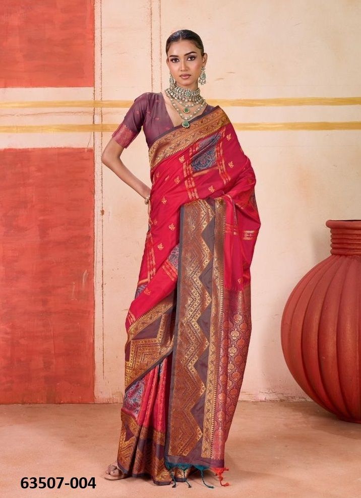 POCHAMPALLY SILK - Catalog # 63507 (Set of 6 Sarees) by Rajtex Fabrics POCHAMPALLY SILK - Catalog # 63507 (Set of 6 Sarees) by Rajtex Fabrics