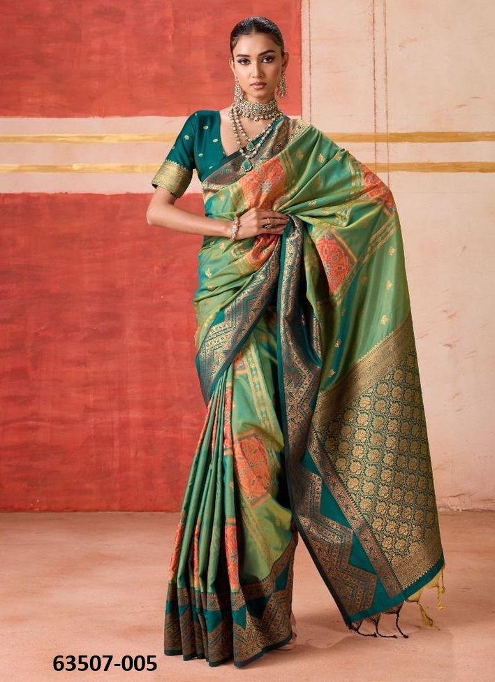 POCHAMPALLY SILK - Catalog # 63507 (Set of 6 Sarees) by Rajtex Fabrics POCHAMPALLY SILK - Catalog # 63507 (Set of 6 Sarees) by Rajtex Fabrics