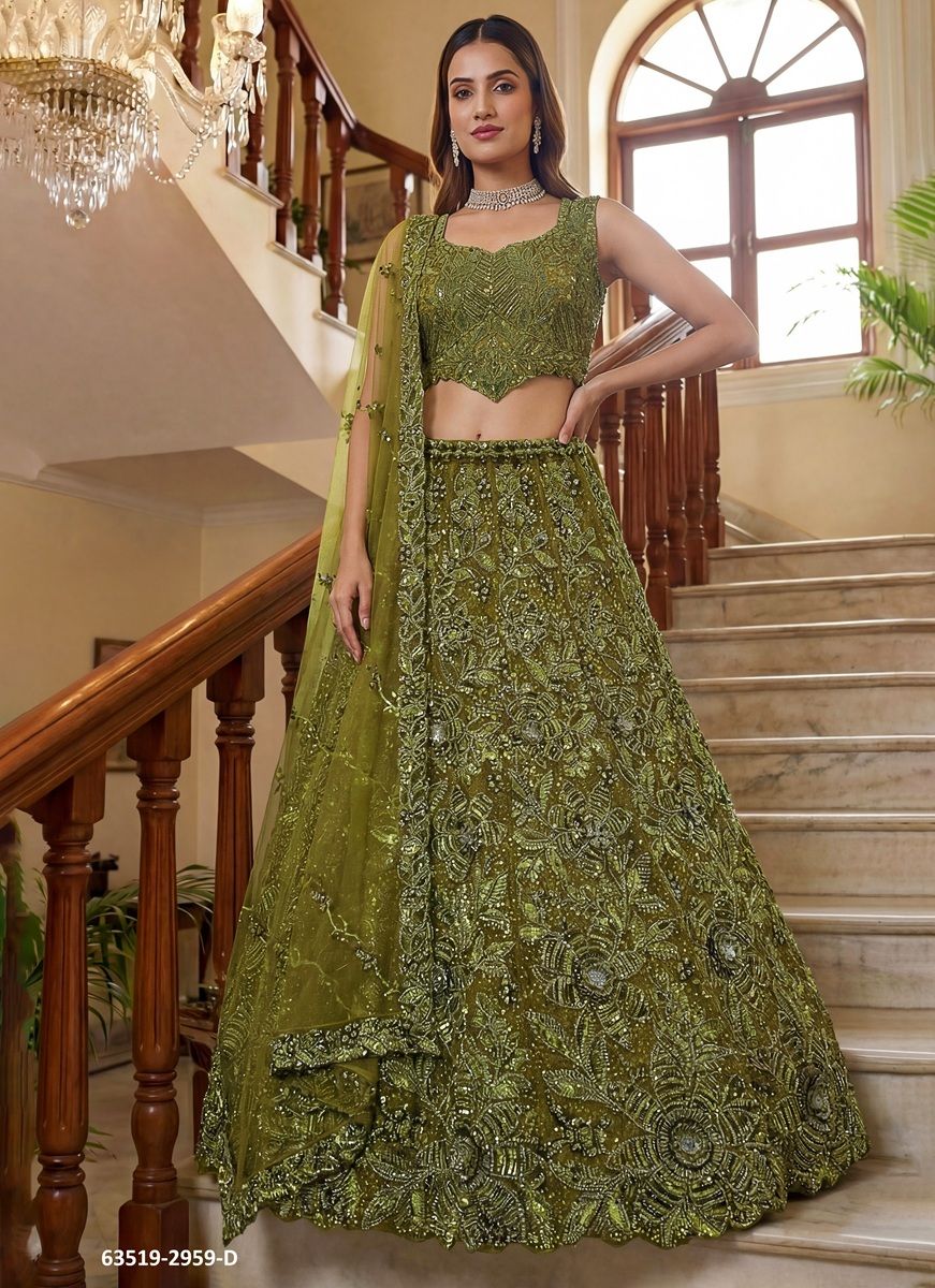 SERIES 2959 - Catalog # 63519 (Set of 7 Semi-Stitched Lehengas) by Raw Lemon SERIES 2959 - Catalog # 63519 (Set of 7 Semi-Stitched Lehengas) by Raw Lemon