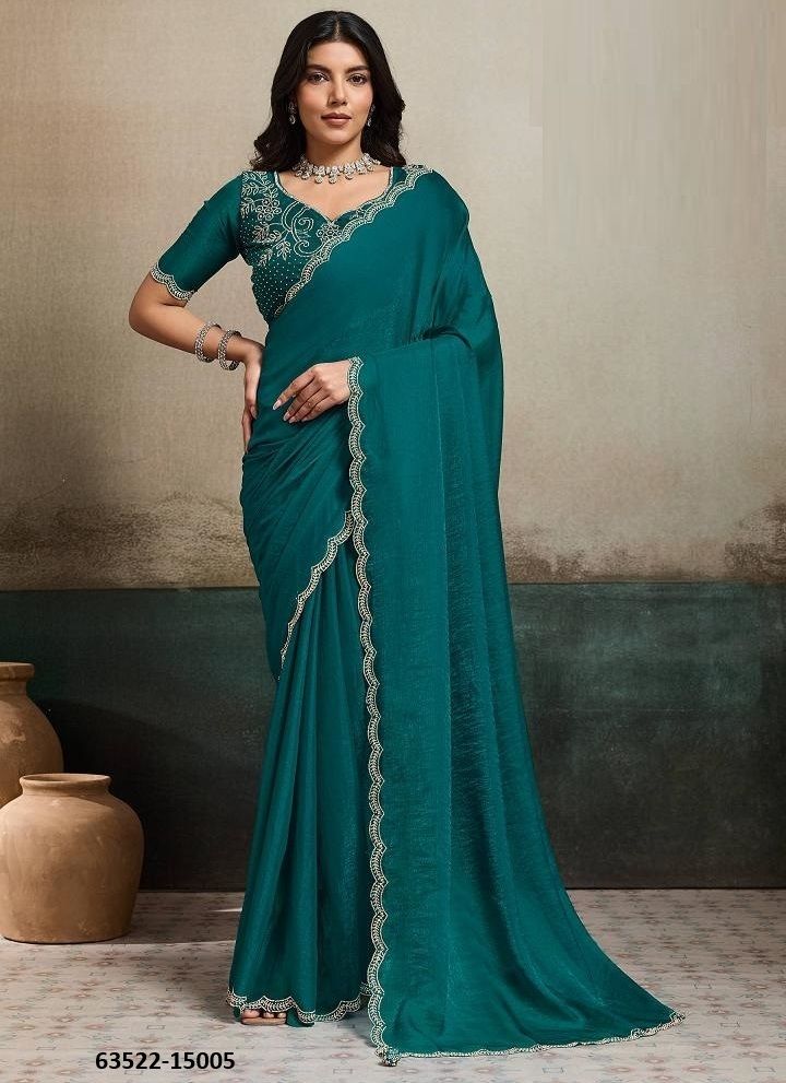 CORAL - Catalog # 63522 (Set of 5 Sarees) by Suma Designer CORAL - Catalog # 63522 (Set of 5 Sarees) by Suma Designer