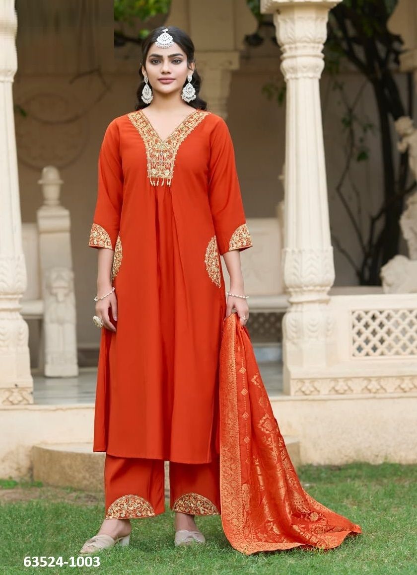 TITALEE - Catalog # 63524 (Set of 4 Readymade Salwar Suits) by Karissa