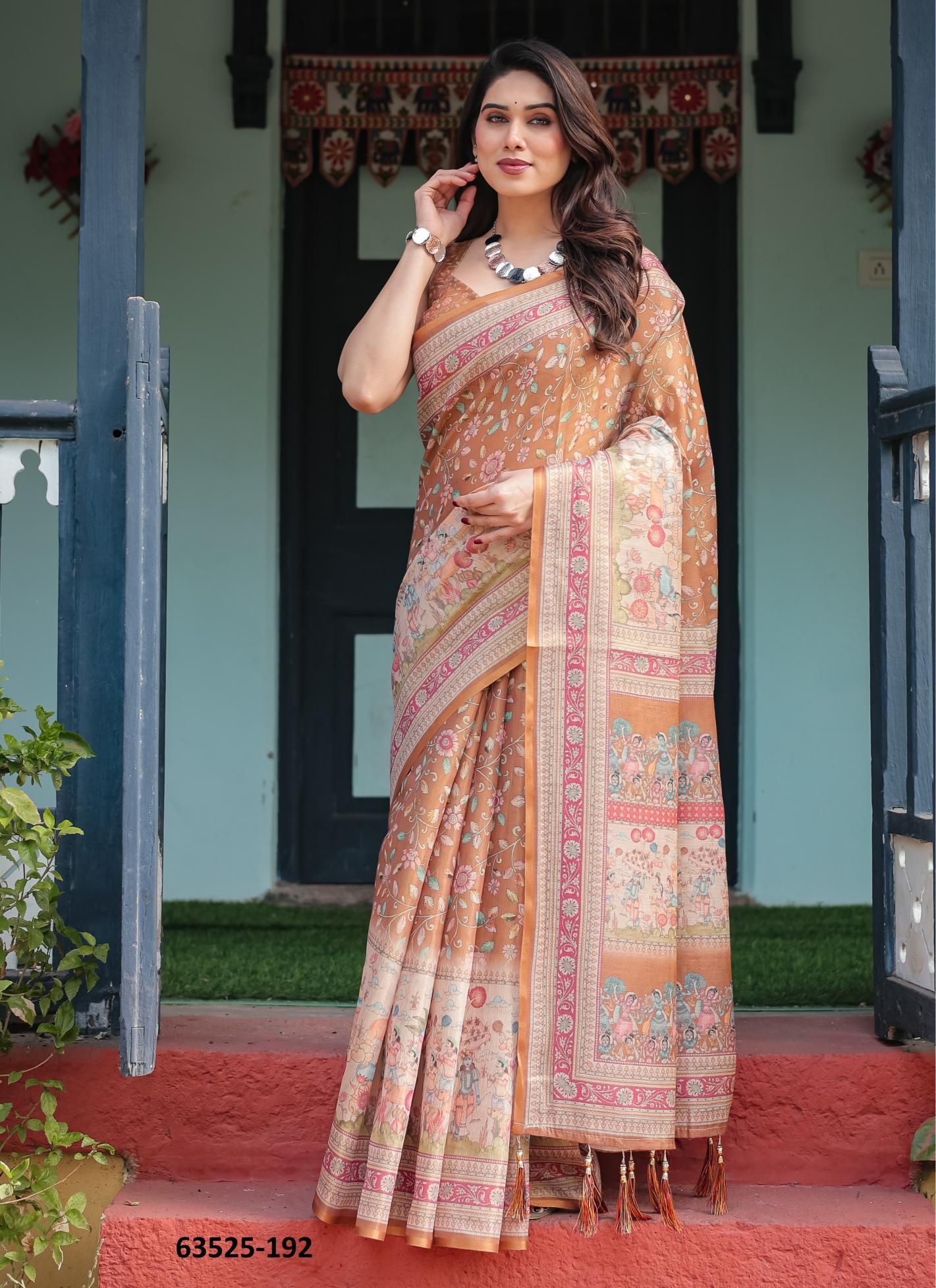 HANDLOOM COTTON SERIES 185-194 - Catalog # 63525 (Set of 10 Sarees) by Desi Muse HANDLOOM COTTON SERIES 185-194 - Catalog # 63525 (Set of 10 Sarees) by Desi Muse