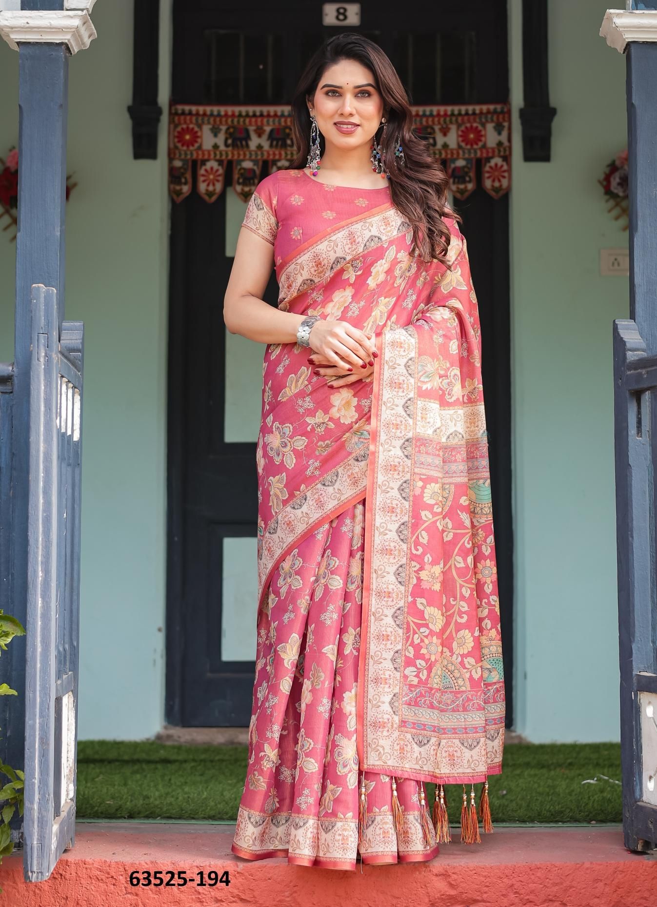 HANDLOOM COTTON SERIES 185-194 - Catalog # 63525 (Set of 10 Sarees) by Desi Muse HANDLOOM COTTON SERIES 185-194 - Catalog # 63525 (Set of 10 Sarees) by Desi Muse