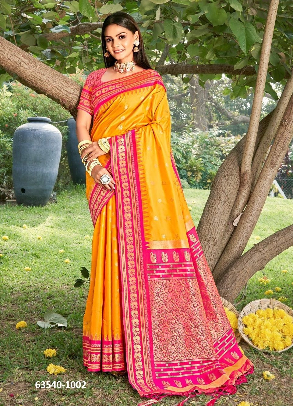 DIVA SILK - Catalog # 63540 (Set of 6 Sarees) by Desi Muse