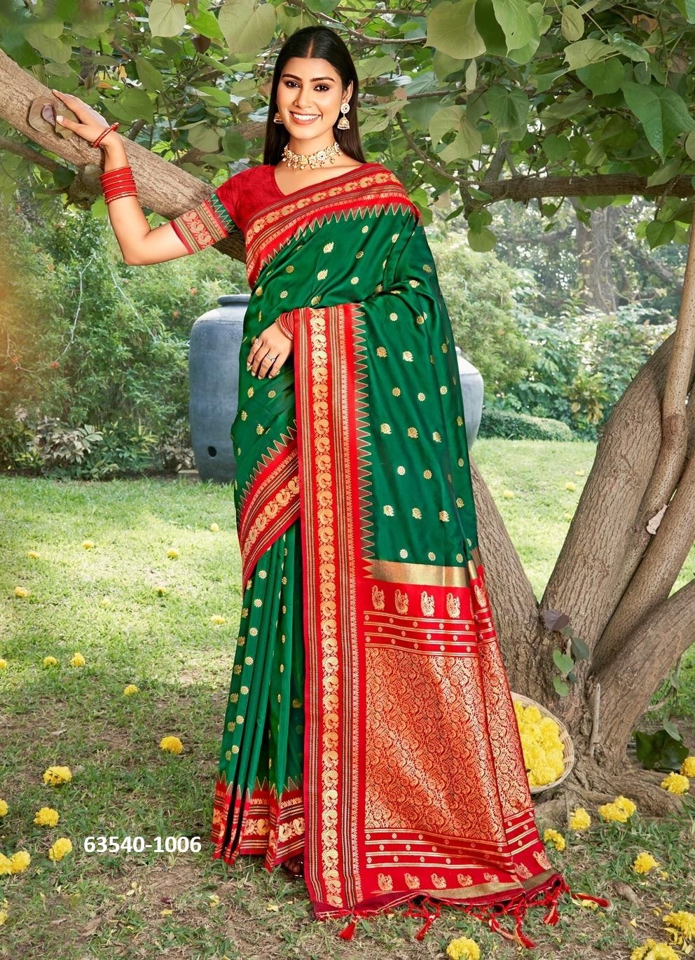 DIVA SILK - Catalog # 63540 (Set of 6 Sarees) by Desi Muse