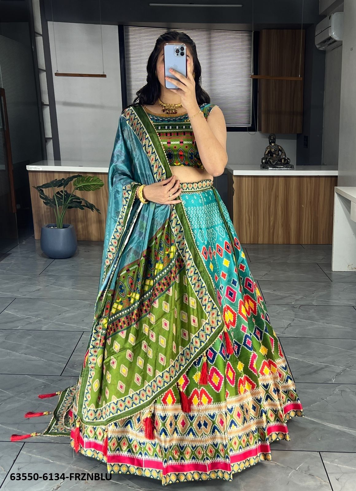 SERIES 6134 - Catalog # 63550 (Set of 8 Semi-Stitched Lehengas) by Komal Pret