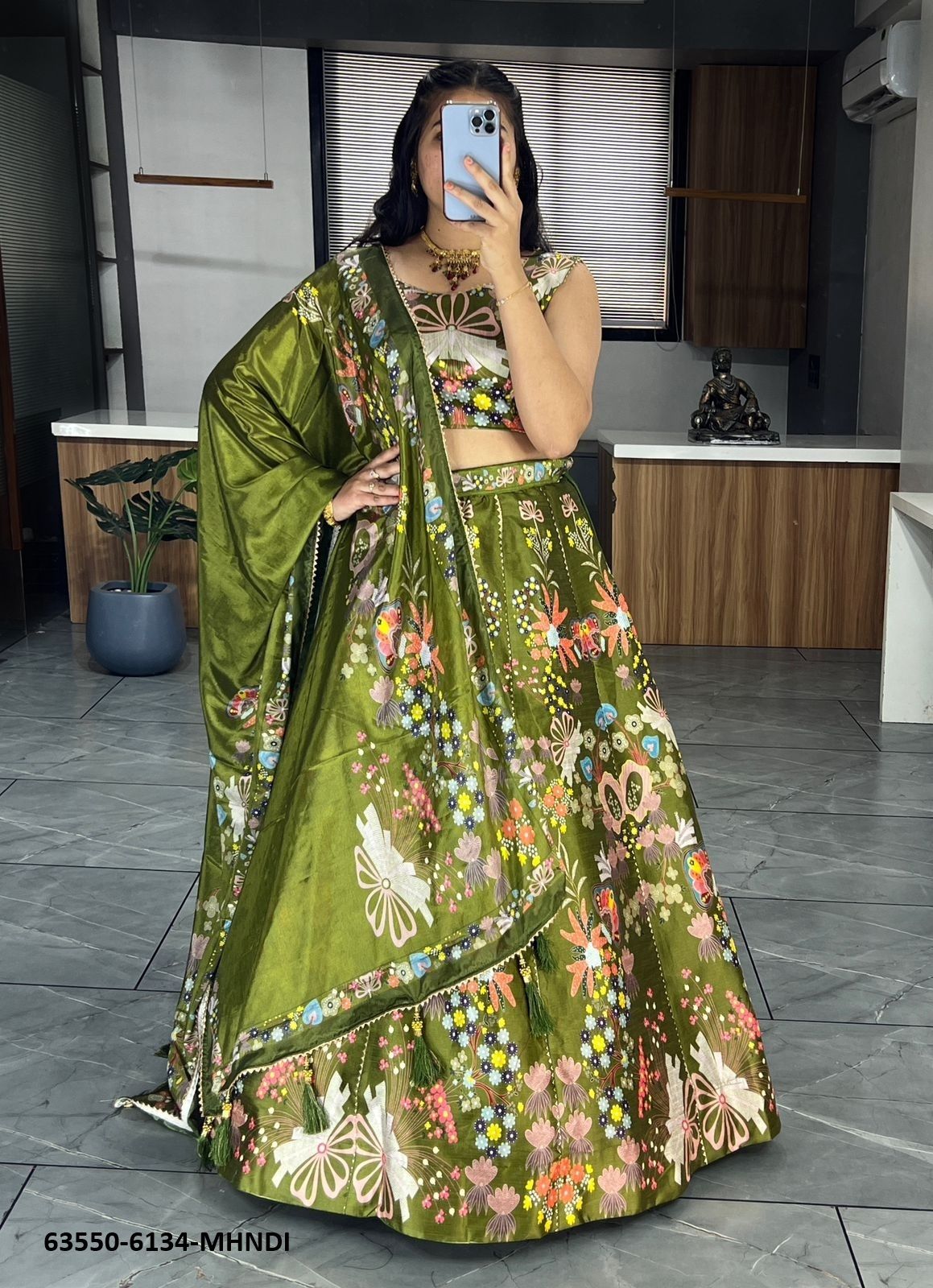 SERIES 6134 - Catalog # 63550 (Set of 8 Semi-Stitched Lehengas) by Komal Pret