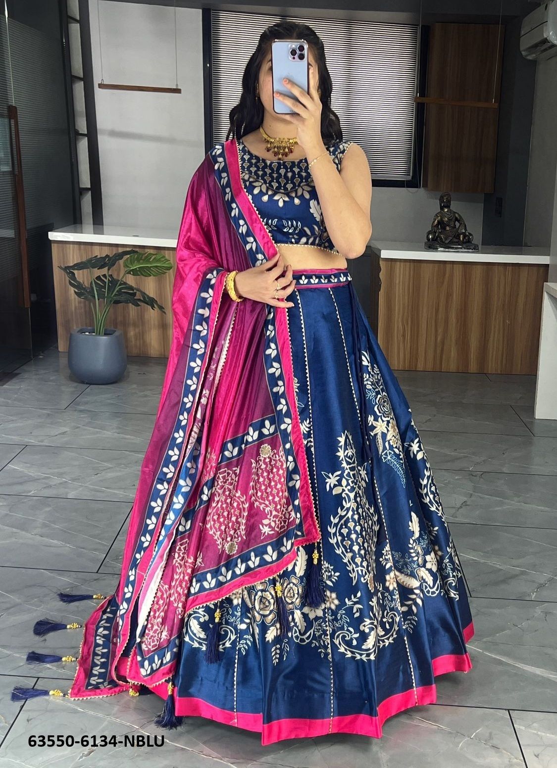 SERIES 6134 - Catalog # 63550 (Set of 8 Semi-Stitched Lehengas) by Komal Pret