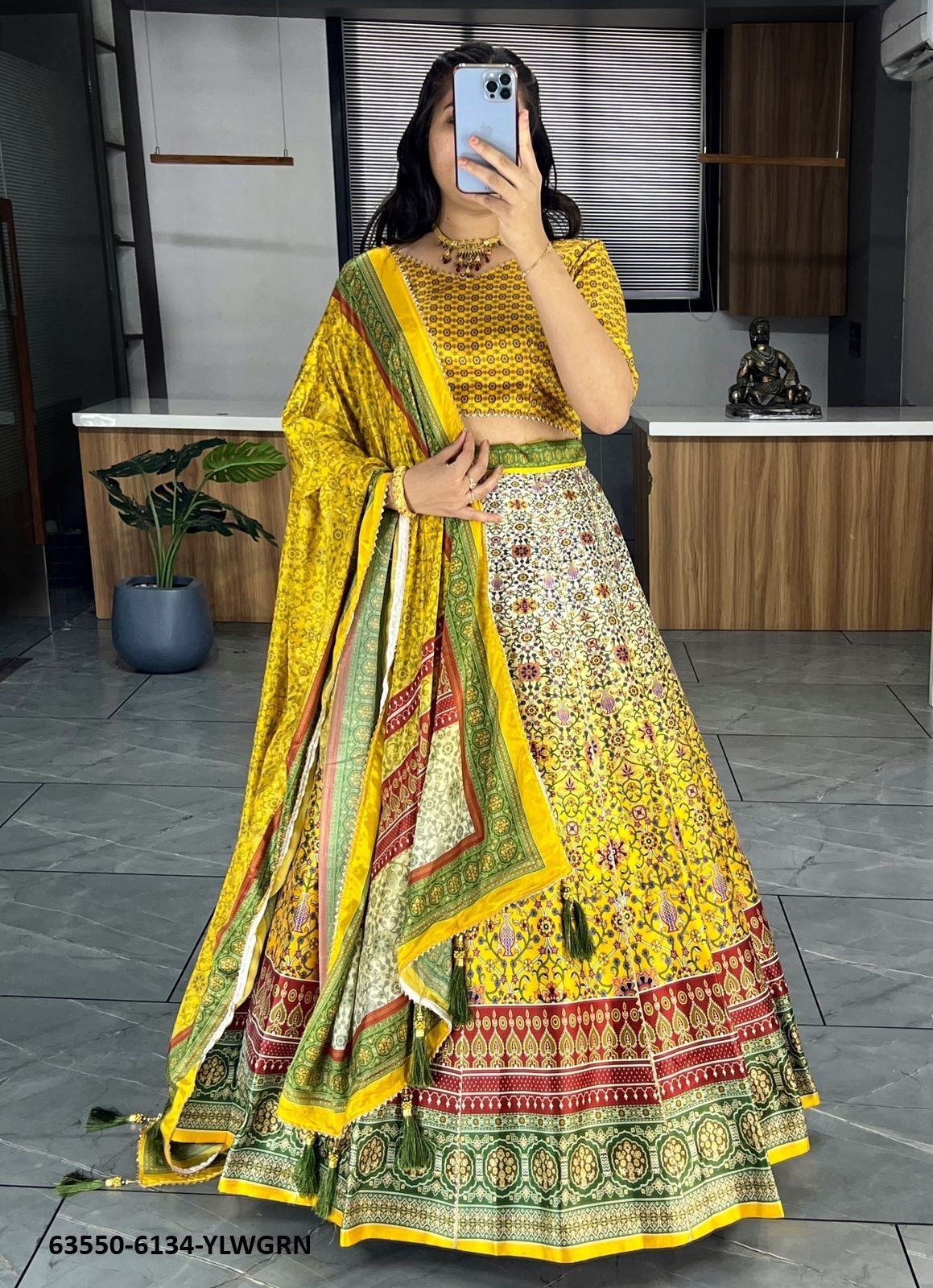 SERIES 6134 - Catalog # 63550 (Set of 8 Semi-Stitched Lehengas) by Komal Pret
