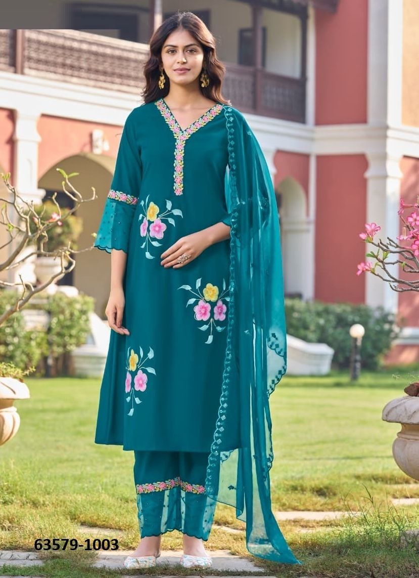 ALISA - Catalog # 63579 (Set of 4 Readymade Salwar Suits) by Karissa ALISA - Catalog # 63579 (Set of 4 Readymade Salwar Suits) by Karissa