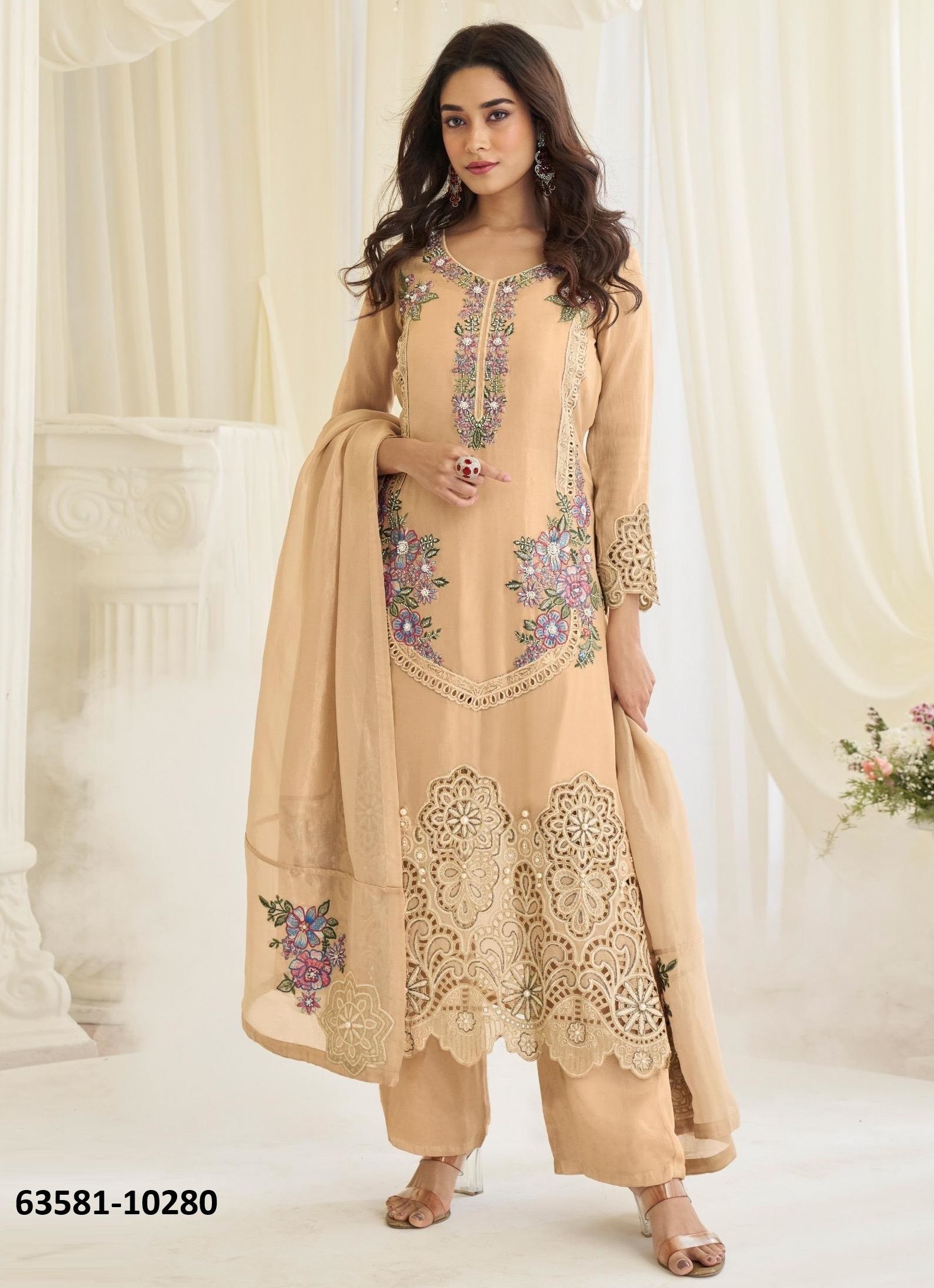 RUHANIYAT - Catalog # 63581 (Set of 3 Readymade Salwar Suits) by Sayuri Designer