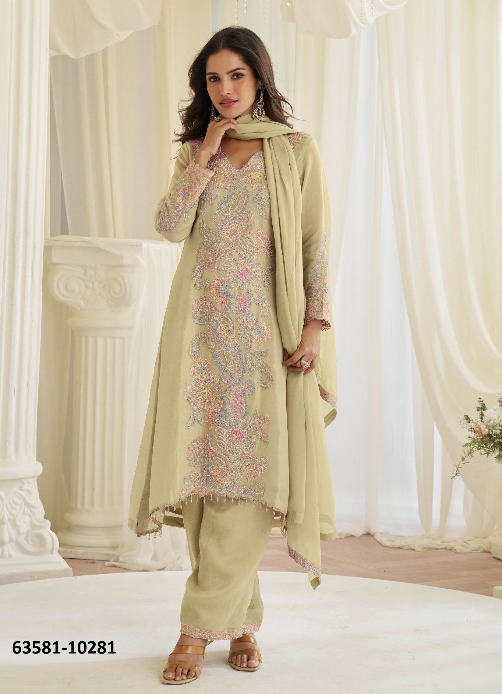 RUHANIYAT - Catalog # 63581 (Set of 3 Readymade Salwar Suits) by Sayuri Designer