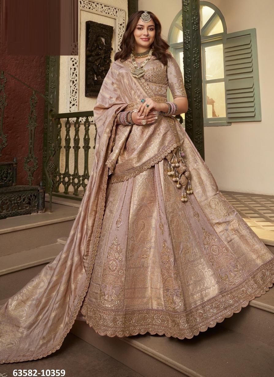 VRINDAVAN 67 - Catalog # 63582 (Set of 6 Semi-Stitched Lehengas) by Royal VRINDAVAN 67 - Catalog # 63582 (Set of 6 Semi-Stitched Lehengas) by Royal