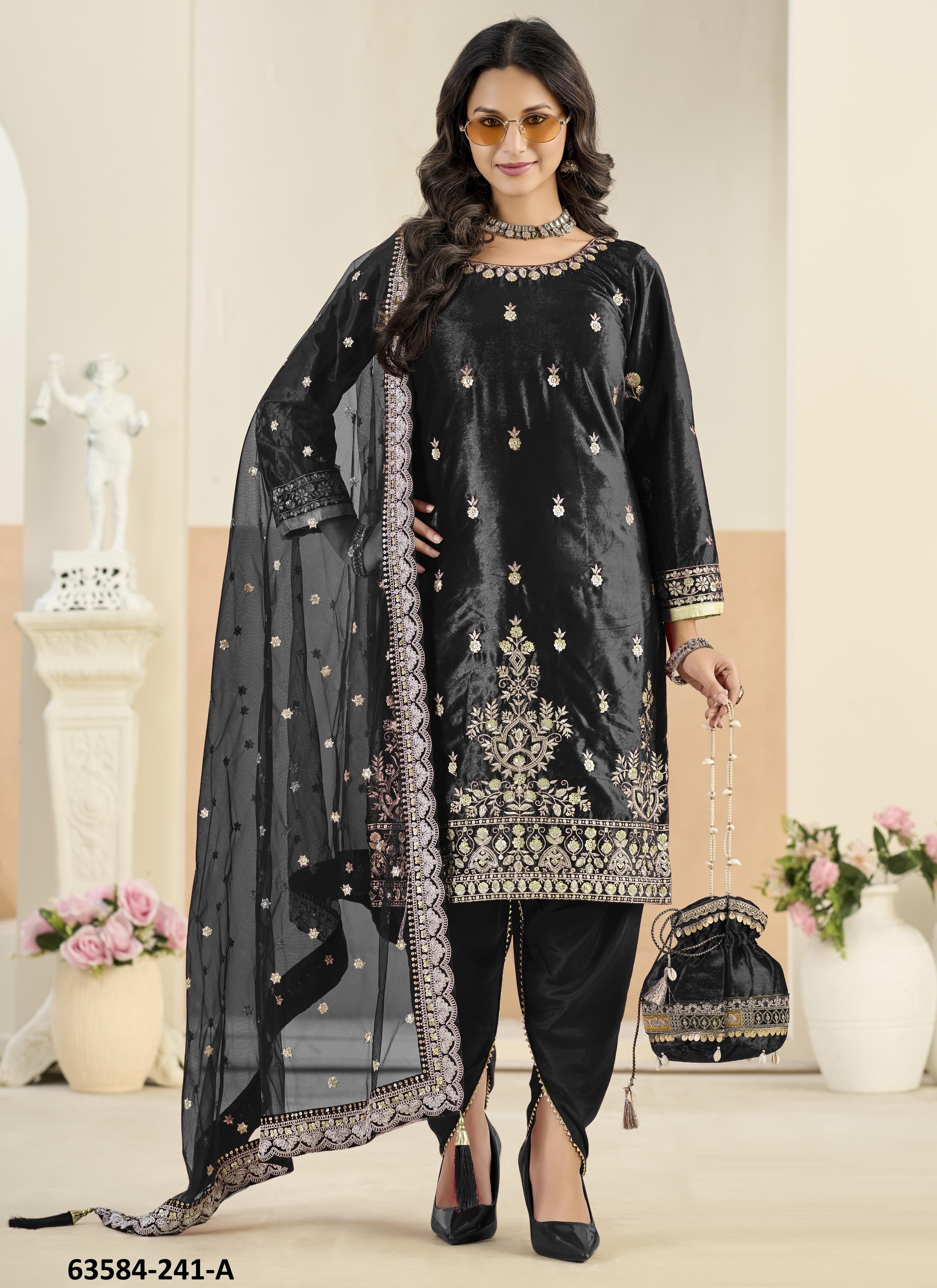 AANAYA 241 - Catalog # 63584 (Set of 4 Semi-Stitched / Un-Stitched Suits) by Amdavadi Fashion AANAYA 241 - Catalog # 63584 (Set of 4 Semi-Stitched / Un-Stitched Suits) by Amdavadi Fashion