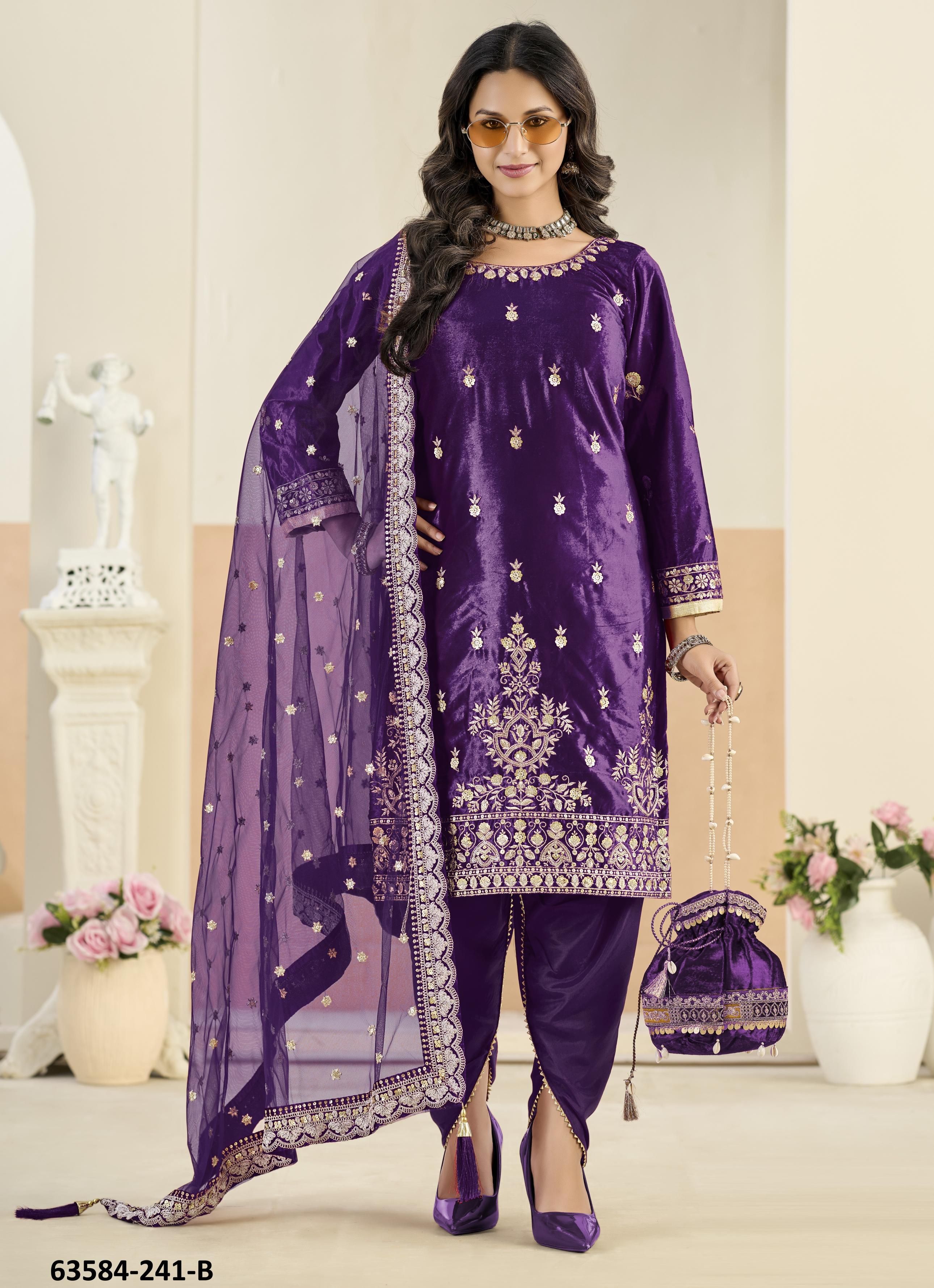 AANAYA 241 - Catalog # 63584 (Set of 4 Semi-Stitched / Un-Stitched Suits) by Amdavadi Fashion AANAYA 241 - Catalog # 63584 (Set of 4 Semi-Stitched / Un-Stitched Suits) by Amdavadi Fashion