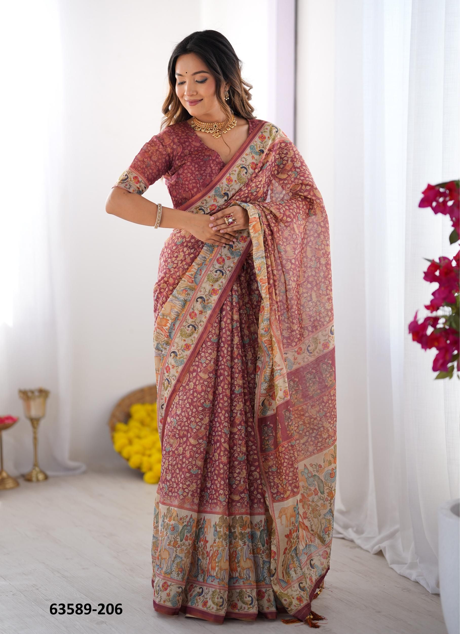 HANDLOOM COTTON SERIES 205-215 - Catalog # 63589 (Set of 11 Sarees) by Semad Styles