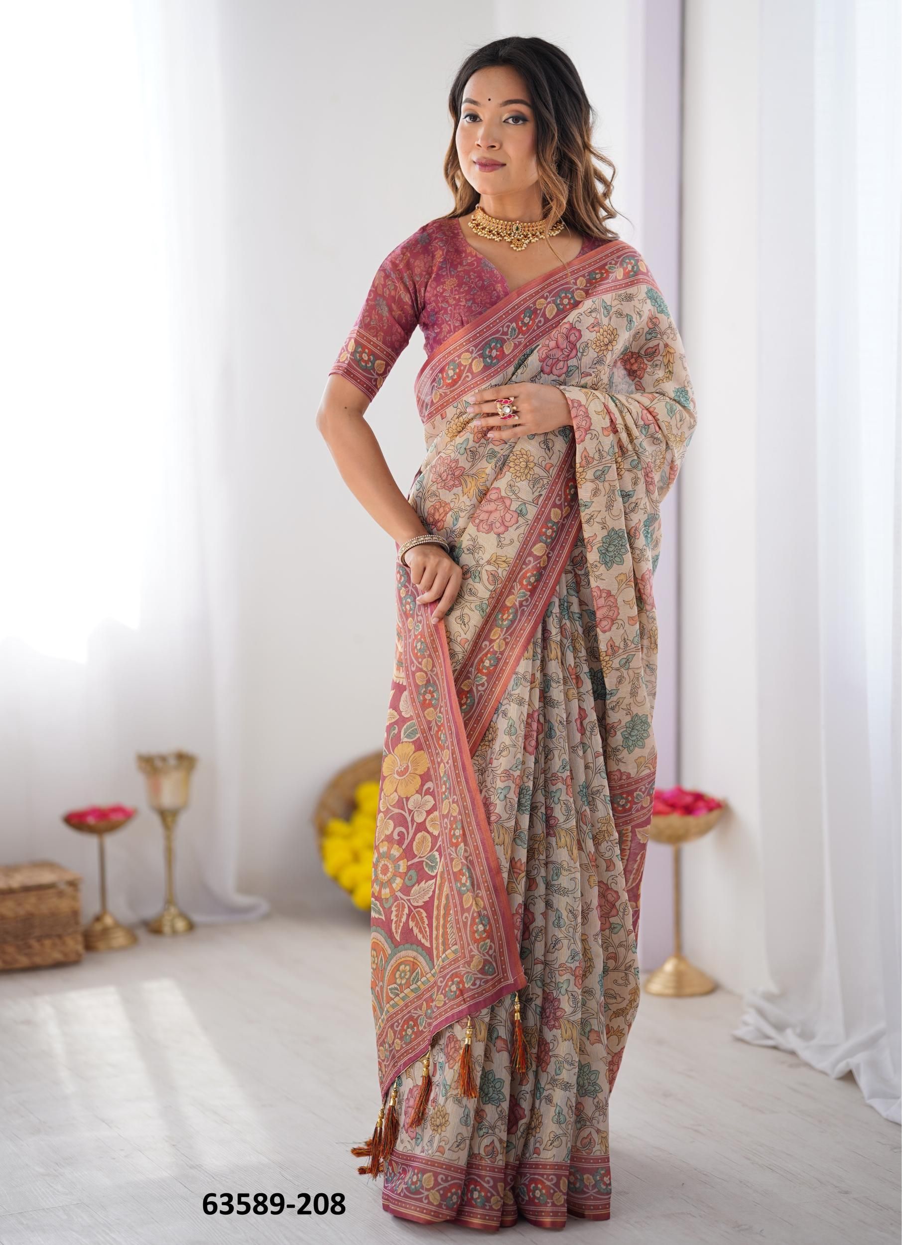 HANDLOOM COTTON SERIES 205-215 - Catalog # 63589 (Set of 11 Sarees) by Semad Styles