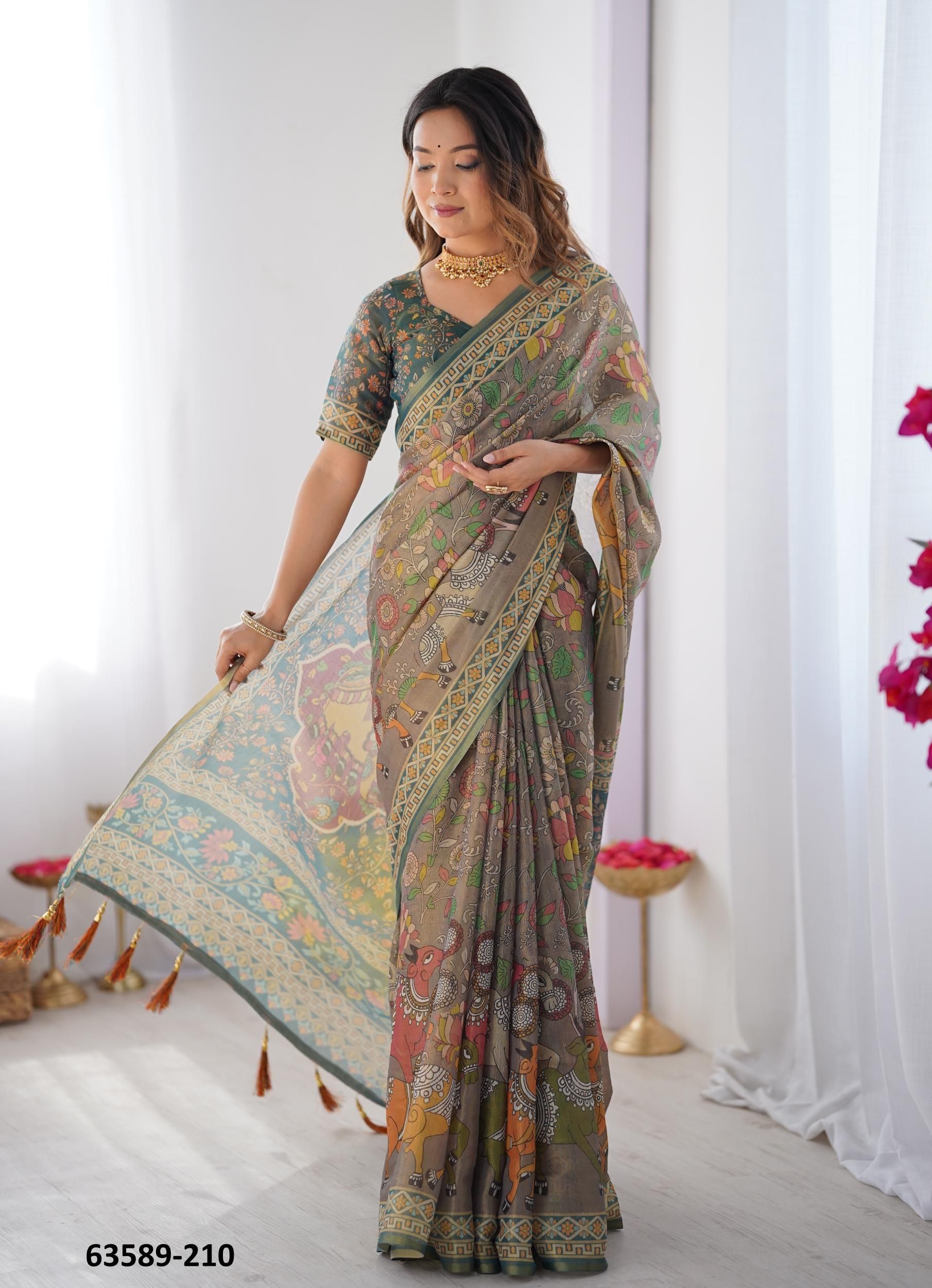 HANDLOOM COTTON SERIES 205-215 - Catalog # 63589 (Set of 11 Sarees) by Semad Styles