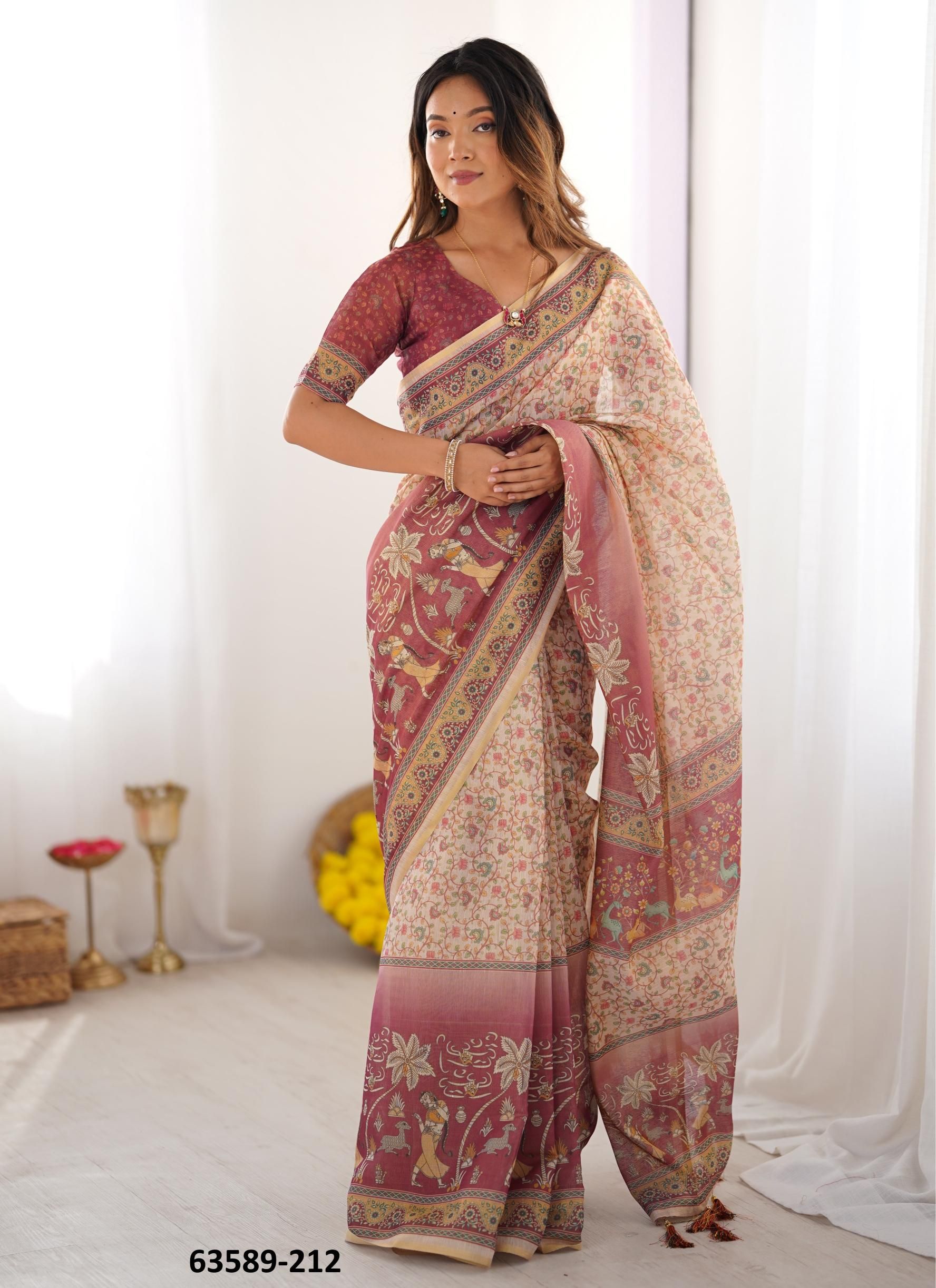 HANDLOOM COTTON SERIES 205-215 - Catalog # 63589 (Set of 11 Sarees) by Semad Styles
