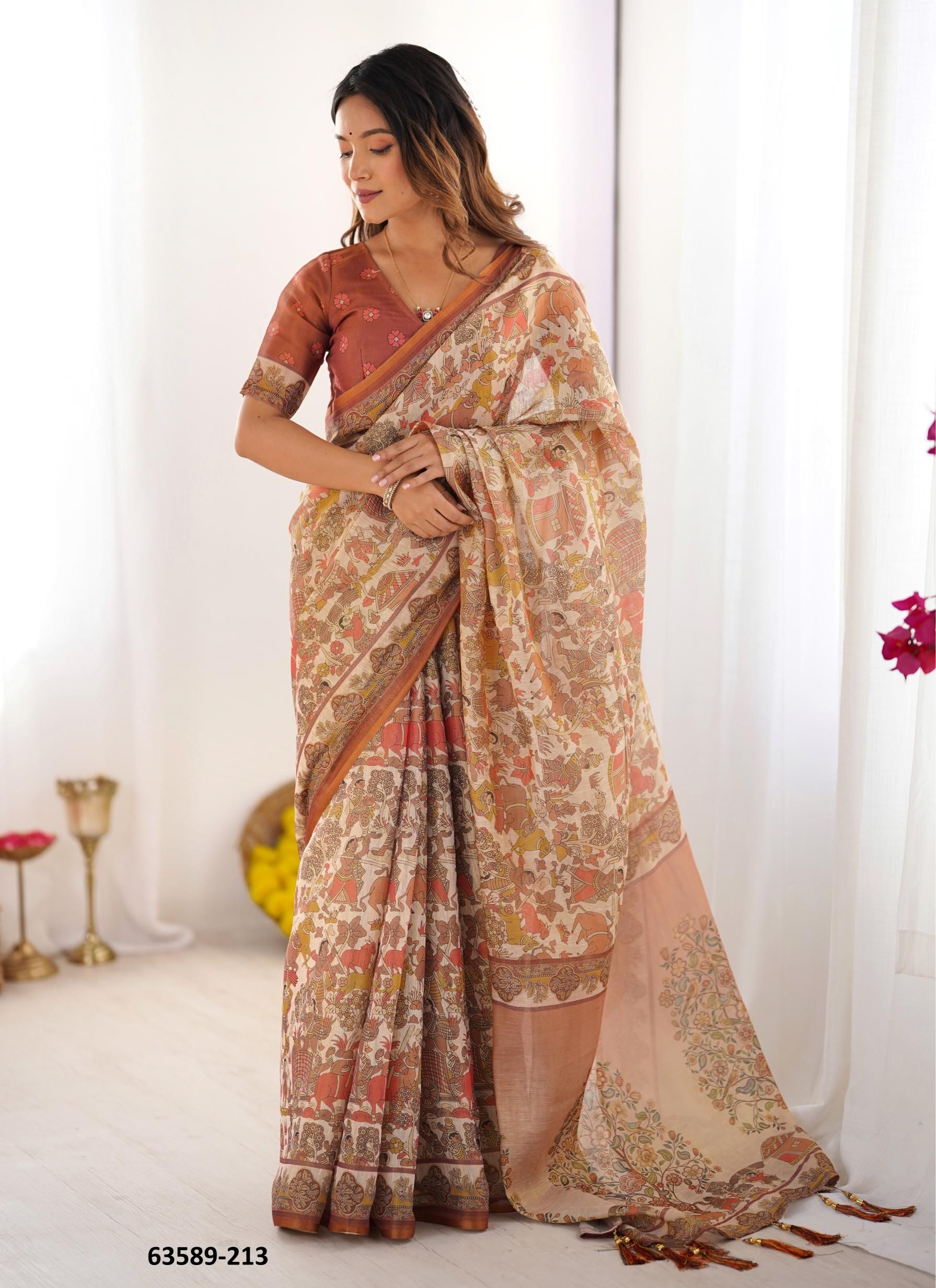 HANDLOOM COTTON SERIES 205-215 - Catalog # 63589 (Set of 11 Sarees) by Semad Styles