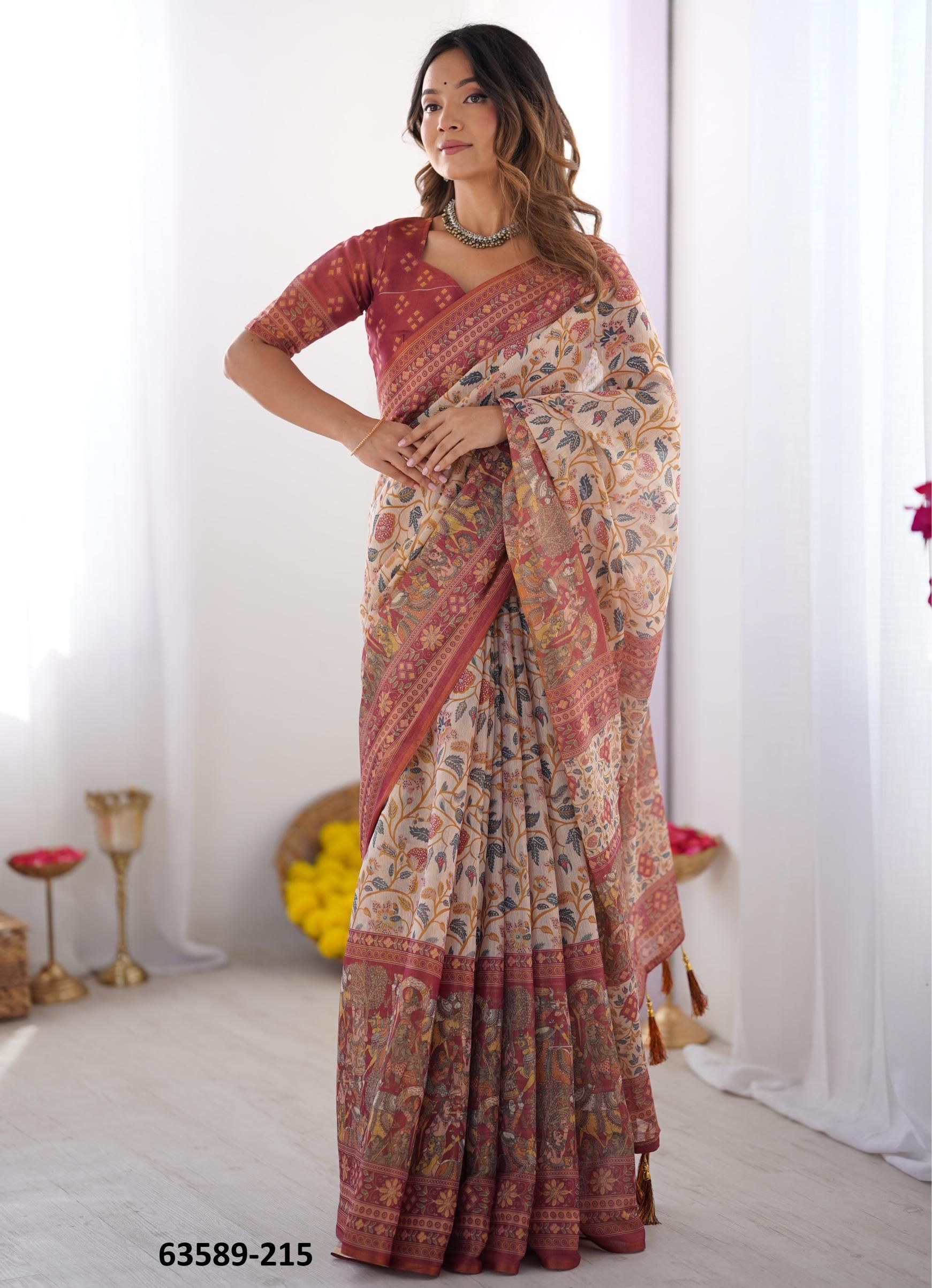 HANDLOOM COTTON SERIES 205-215 - Catalog # 63589 (Set of 11 Sarees) by Semad Styles