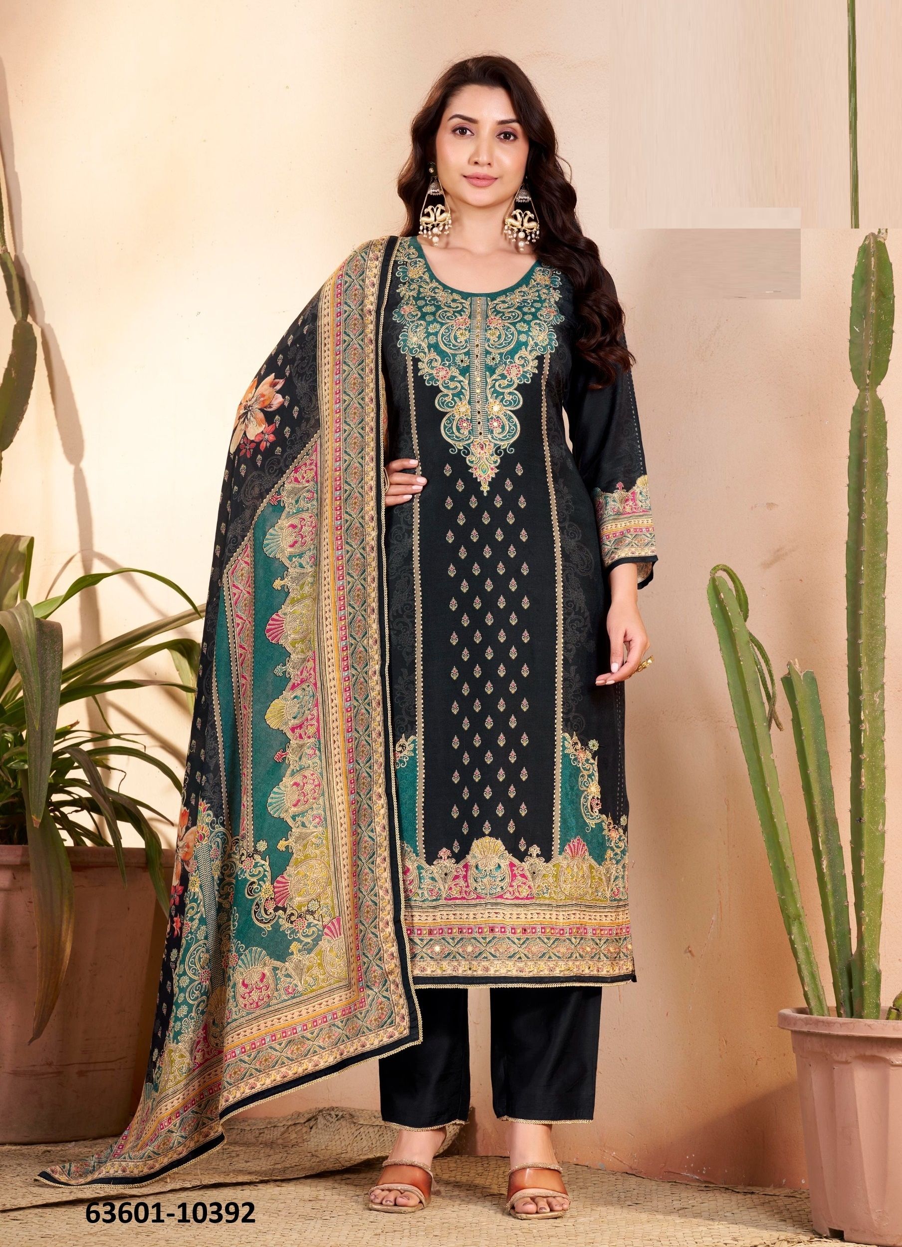SONAM - Catalog # 63601 (Set of 4 Readymade Salwar Suits) by Rangoon