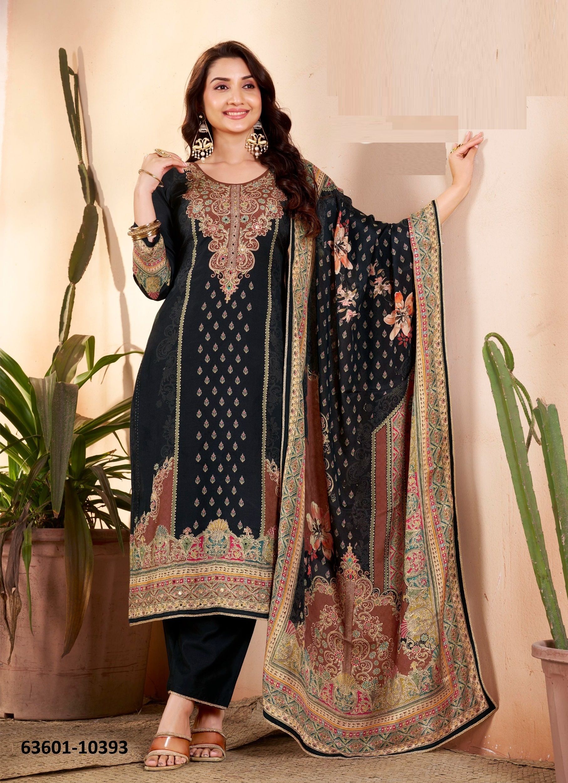 SONAM - Catalog # 63601 (Set of 4 Readymade Salwar Suits) by Rangoon
