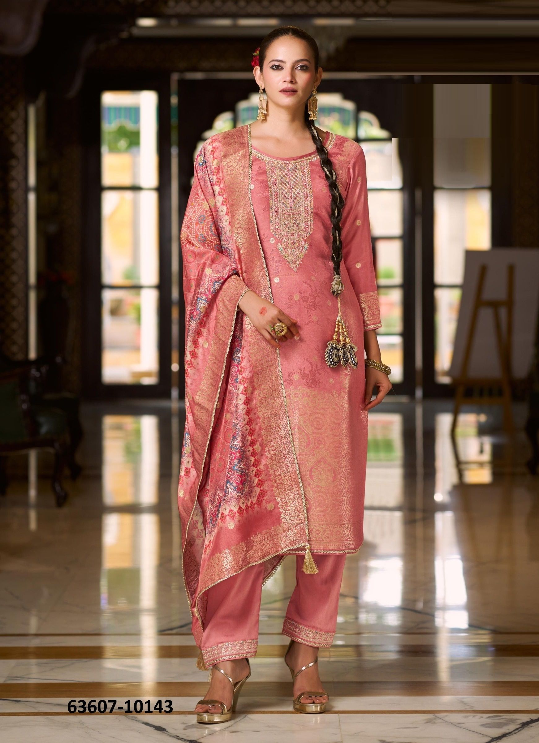 CHHAYA - Catalog # 63607 (Set of 4 Readymade Salwar Suits) by Rangoon