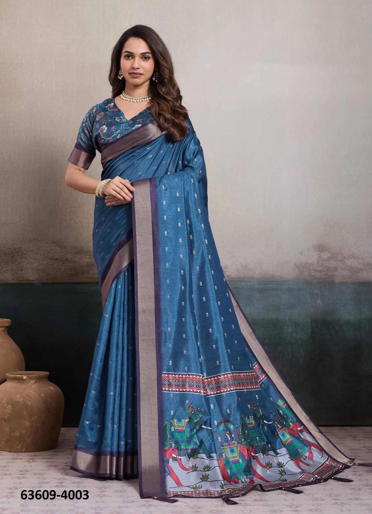 REEWA 1 - Catalog # 63609 (Set of 6 Sarees) by Anitya
