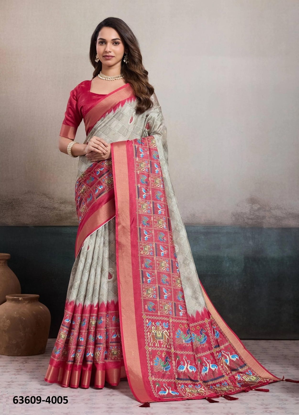 REEWA 1 - Catalog # 63609 (Set of 6 Sarees) by Anitya